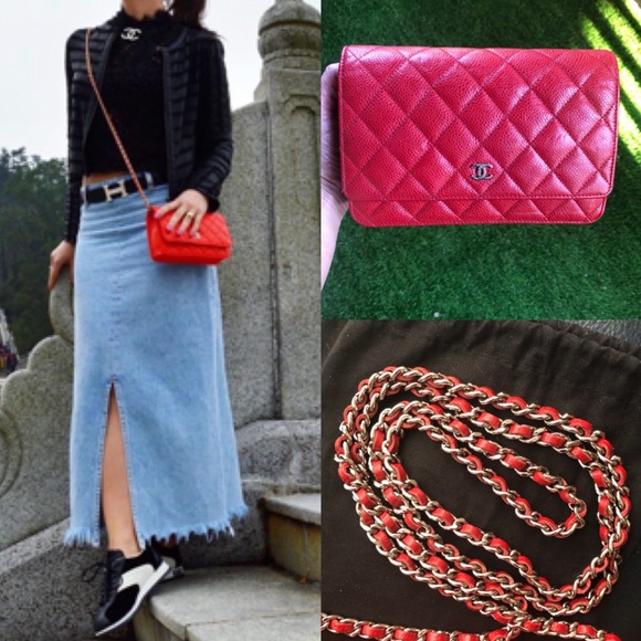 SOLD** Chanel WOC Wallet on Chain Caviar Flap - Picture 8 of 8